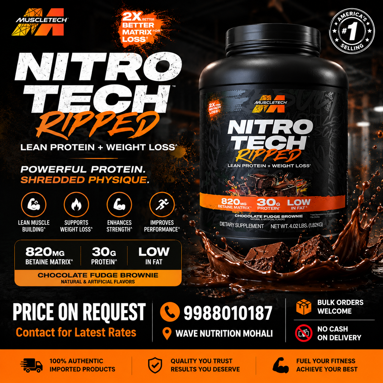 Muscletech Nitrotech Ripped Made In USA