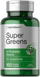 Horbaach Super Greens with Probiotics | 150 Caplets
