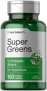 Horbaach Super Greens with Probiotics | 150 Caplets