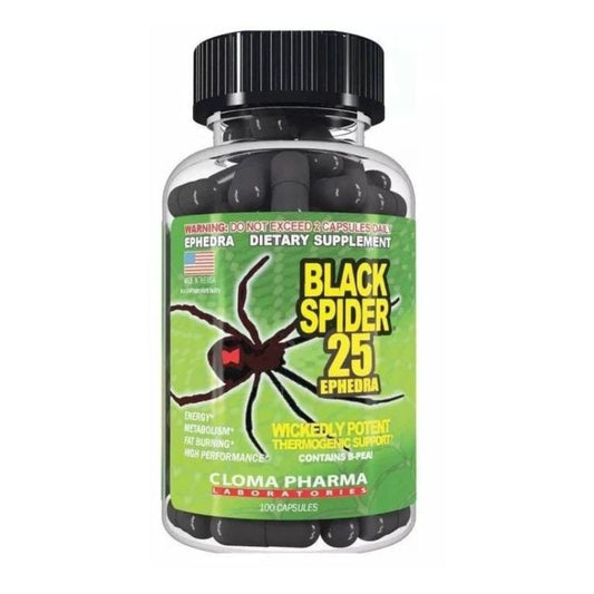 Black Spider Fat Burner by Cloma Pharma, 100 Capsules